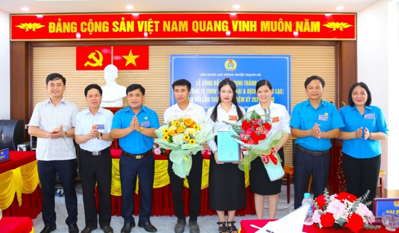 Thạch Hà: Thành lập Công đoàn cơ sở Công ty TNHH Thương mại & Dịch vụ Dũng Lạc